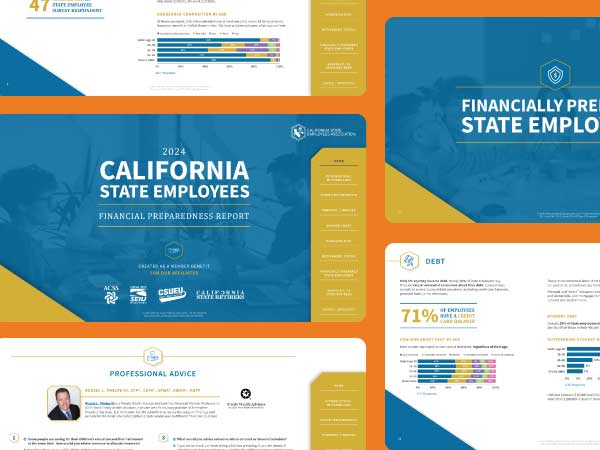 Financial Preparedness Report cover for California State Employees